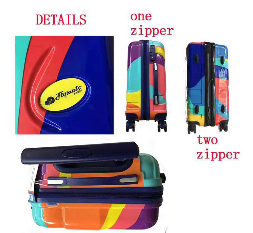 Vintage ABS clásico 3 piezas Conjunto de bolsas de carrito Concha dura Spinner de viaje maleta conjunto