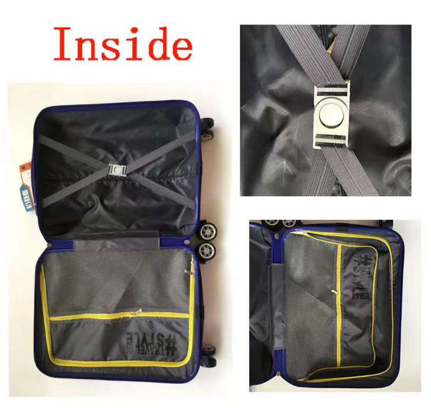 Vintage ABS clásico 3 piezas Conjunto de bolsas de carrito Concha dura Spinner de viaje maleta conjunto