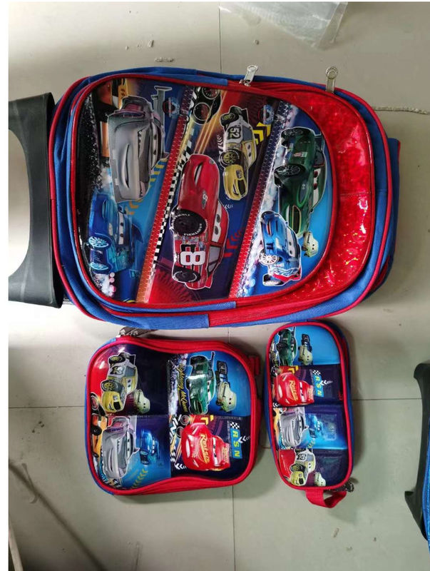Mochilas Escolares 3 piezas Set Caritas 3D Cartoons Bolsas de libros Escolares Niños Niños Mochilas Set