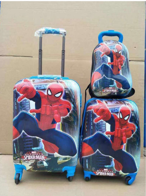 Cartoon anime personalizado Super hombre maleta niños bolso de equipaje rodante niños niño casos de carrito