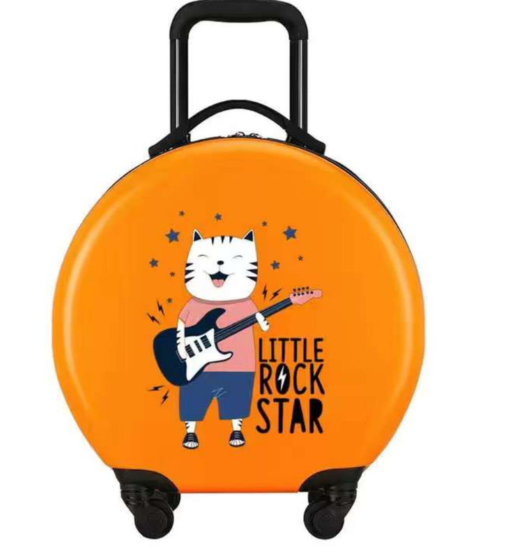 Mayorista forma redonda niños maleta de viaje color dulce lindo equipaje de niño