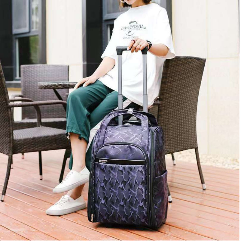 Bolsa de viaje de 4 ruedas Bolsa de viaje de niño Mochila con barra de tirón