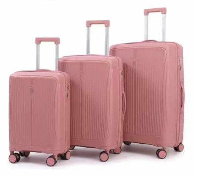 3 piezas de maletas de equipaje de PP conjunto de fábrica mayorista de maletas de viaje de alta calidad duradero de viaje bolsas de carruaje rascar