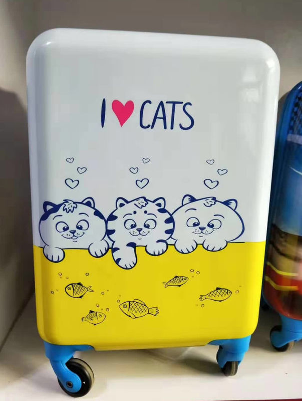Imágenes de dibujos animados lindos de 18 pulgadas de PC niños bolso de equipaje personalizado imagen niños cochecito maleta de impresión 3D niños bolso de viaje