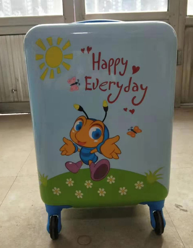 Venta al por mayor de alta calidad impermeable 18 pulgadas personajes de dibujos animados niños equipaje coche de viaje maleta