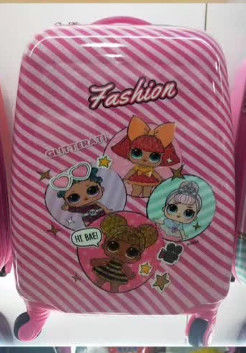 Precio de fábrica al por mayor 18 pulgadas Niños lindos Niños Animales dibujos animados Maleta de viaje Equipaje duro con ruedas giratorias